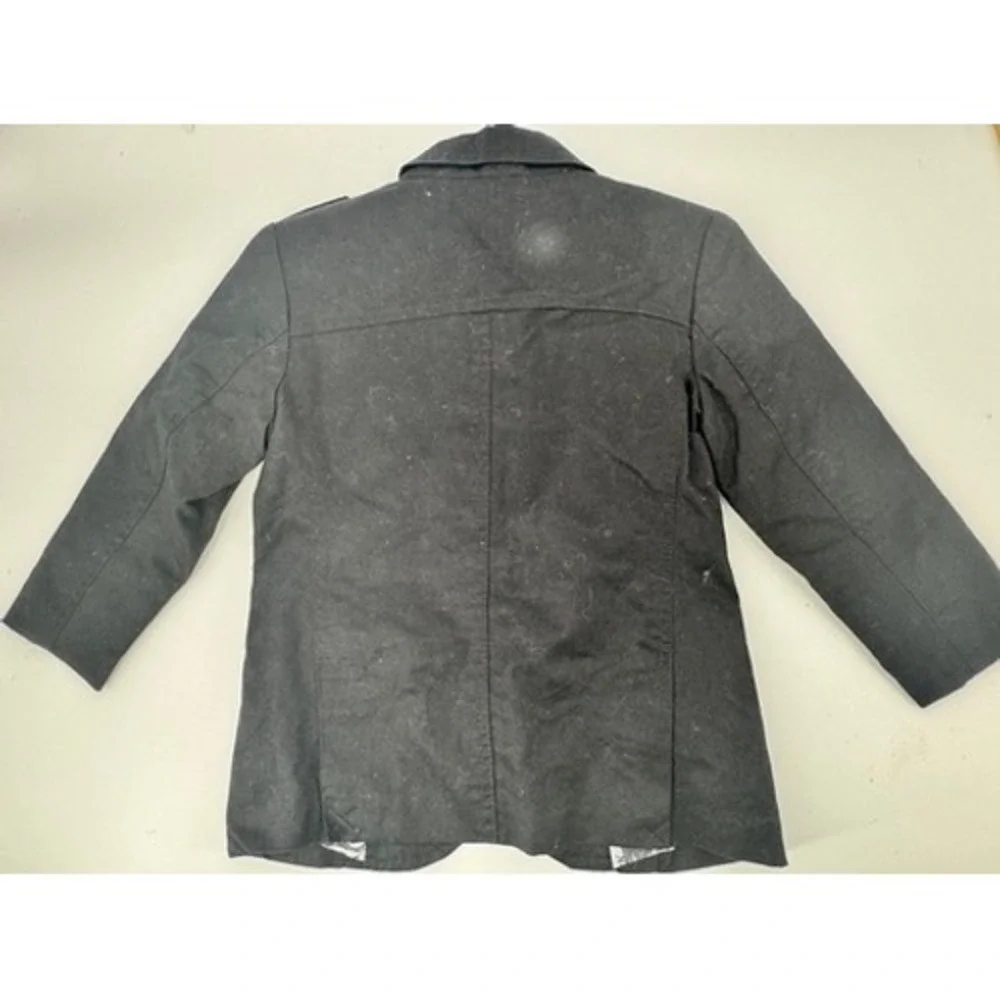 Guess Military Jacket Kids S 4 Black Studded Epaulette Linen‎ Blend Jacket Read